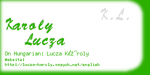 karoly lucza business card